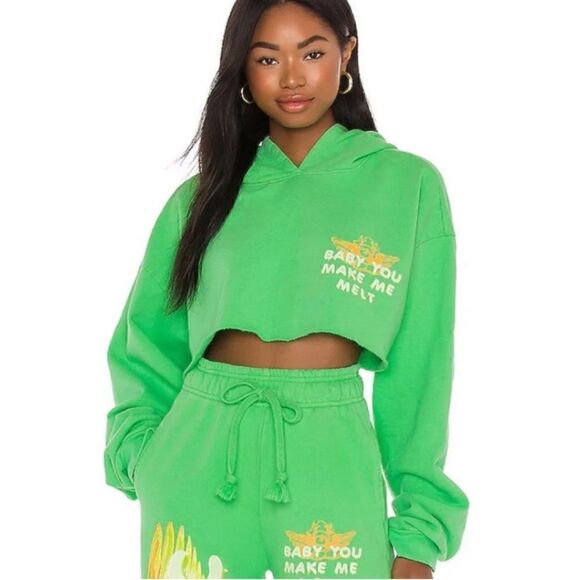 Boys Lie - Toxic Love Cropped Hoodie in Green - Picture 2 of 4